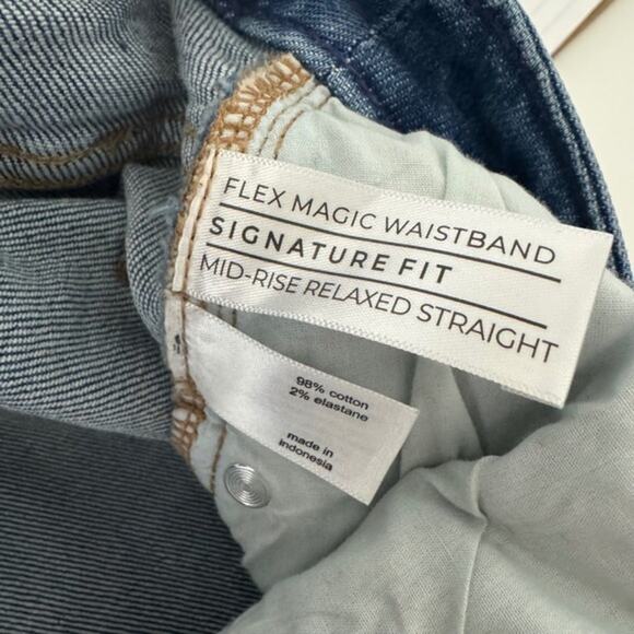 Lane Bryant Denim Signature Fit Mid Rise Relaxed Straight High rise Sz 22 Jeans - Picture 7 of 7